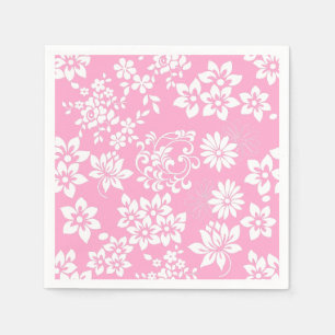 Blumenmuster.b L Pink BG Serviette