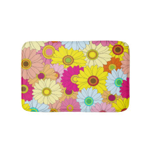 Blumenmuster Badematte