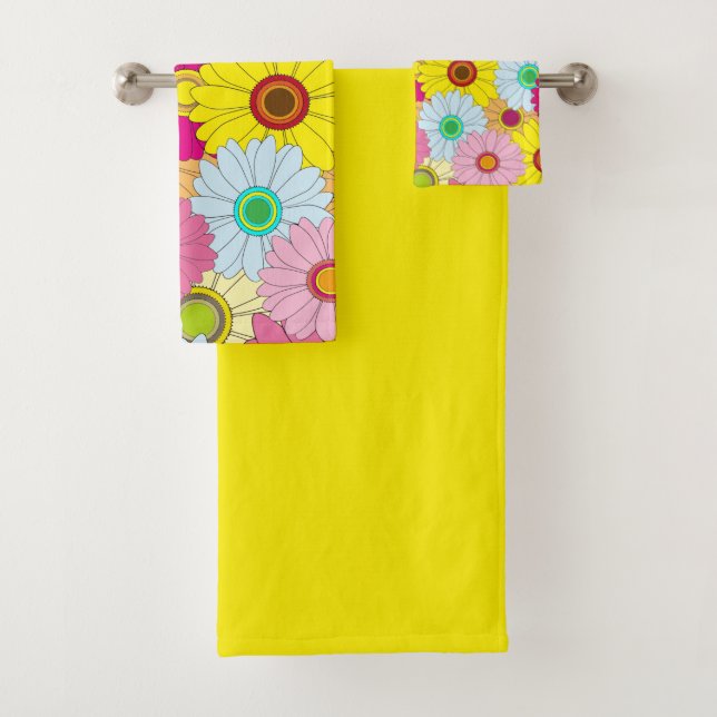Blumenmuster Badhandtuch Set (Insitu)