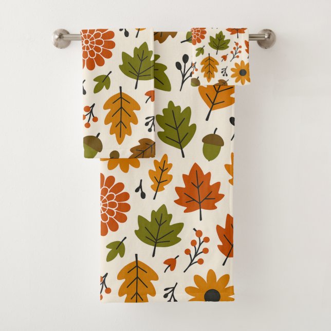 Blumenmuster Badhandtuch Set (Insitu)