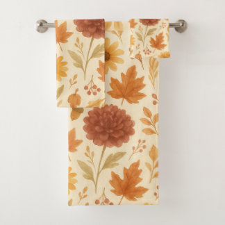 Blumenmuster Badhandtuch Set