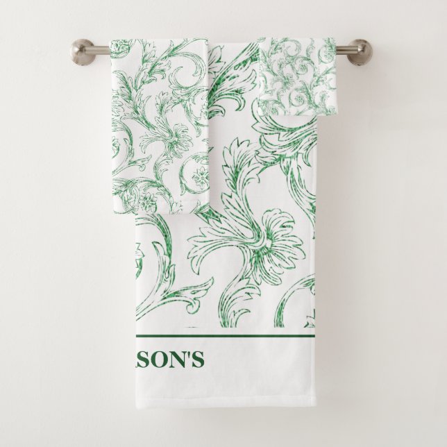 Blumenmuster Badhandtuch Set (Insitu)