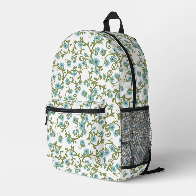 Blumenmuster Bedruckter Rucksack (Rückseitige Ecke Rechts)