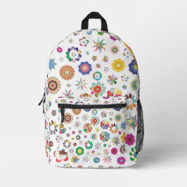 Blumenmuster Bedruckter Rucksack