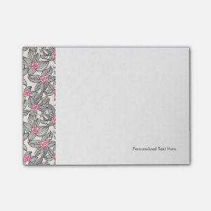 Blumenmuster bei Cartoon 2 Post-it Klebezettel