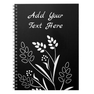 Blumenmuster Blätter Design Spiral Foto Notebook Notizblock