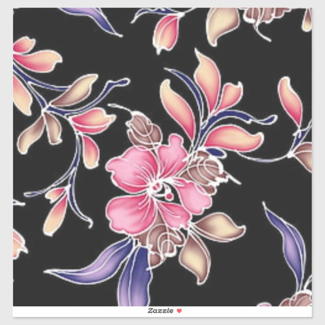 Blumenmuster  Blattgröße: 8" x 8" Blatt Aufkleber (Blatt)