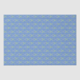 Blumenmuster Blau Gelb und Grau Schere Muster Seidenpapier