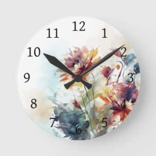 Blumenmuster-Blume 310 Runde Wanduhr