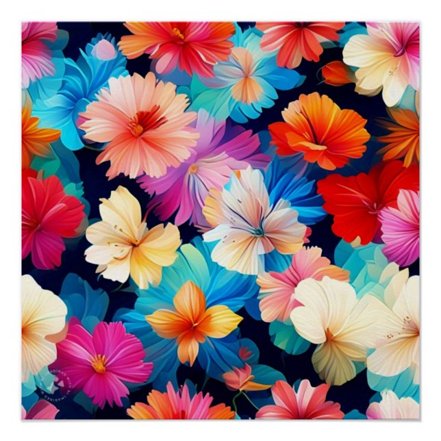 Blumenmuster-Blume-37566 Poster (Vorderseite)