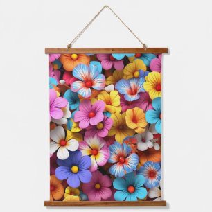 Blumenmuster-Blume-37566 Wandteppich Mit Holzrahmen
