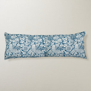 Blumenmuster-Blume Blätter Birds Blau Seitenschläferkissen