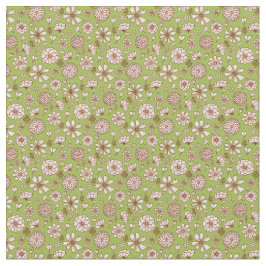 Blumenmuster-Blume im grünen Hintergrund Stoff