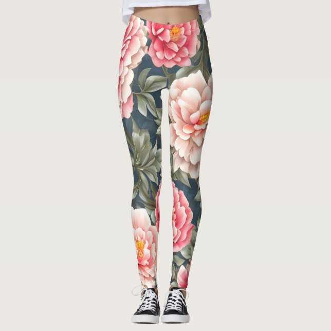 Blumenmuster-Blume Leggings (Vorderseite)