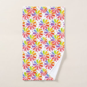 Blumenmuster Blume Muster Farben glücklich Handtuch