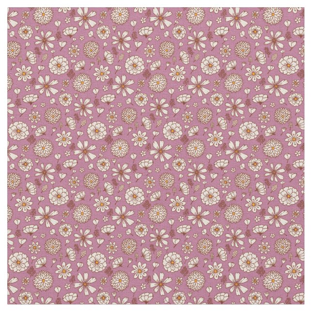 Blumenmuster-Blume roter Hintergrund Stoff (Nahaufnahme)