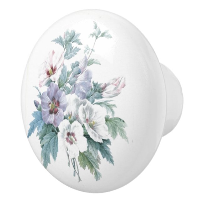 Blumenmuster Bouquet der Rose von Sharon Redouté Keramikknauf (Rechts)