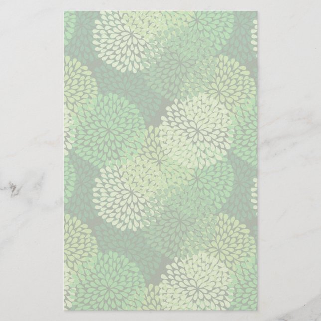Blumenmuster Briefpapier (Vorderseite)