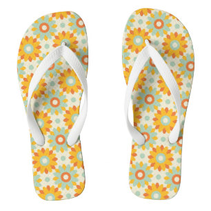 Blumenmuster bunte wilde Blume abstrakt Flip Flops