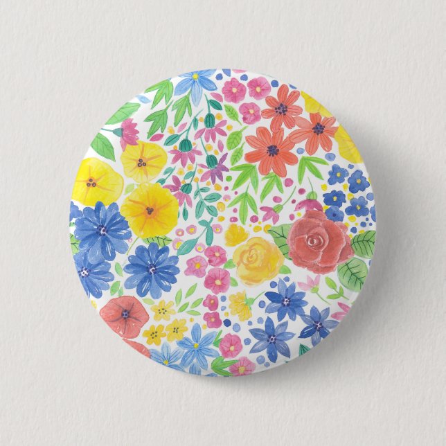 Blumenmuster Button (Vorderseite)