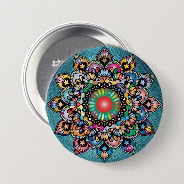 Blumenmuster Button (Vorne & Hinten)