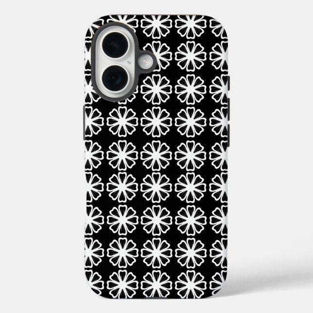 Blumenmuster - Case-Mate Tough Apple iPhone 16 C Hülle (Rückseite)