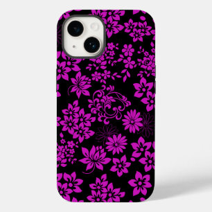 Blumenmuster D02.pink.b Schwarzes BG Case-Mate iPhone 14 Hülle