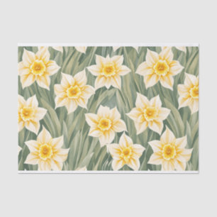Blumenmuster Daffodische Blume Seidenpapier