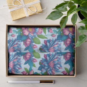 Blumenmuster: Dahlienzauber - Seidenpapier