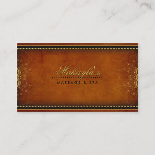 Blumenmuster Damast Elegant Modern Klassisch Retro Visitenkarte