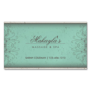 Blumenmuster-Damast-elegantes modernes nobles Magnetische Visitenkarte