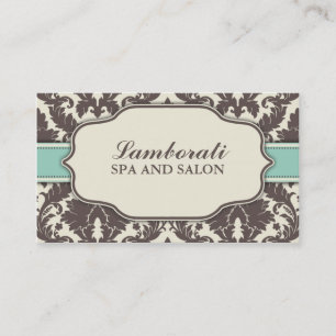 Blumenmuster-Damast-elegantes nobles modernes Visitenkarte