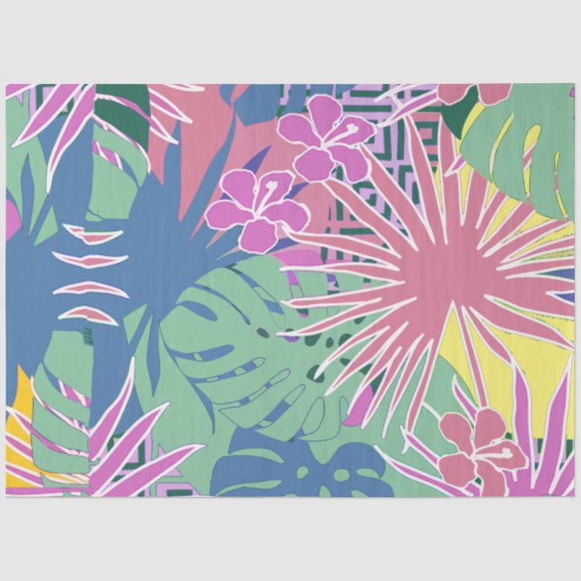 Blumenmuster Dekoupage Seidenpapier (Vorderseite)