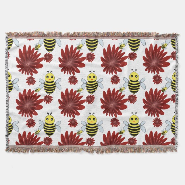 Blumenmuster der Bienen  Decke (Vorderseite)