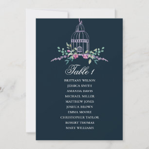 Blumenmuster der Birdcage. Hochzeitsfeier der Mari Einladung