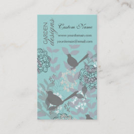 Blumenmuster der cooler Garten-niedliches Vogel-N Visitenkarte