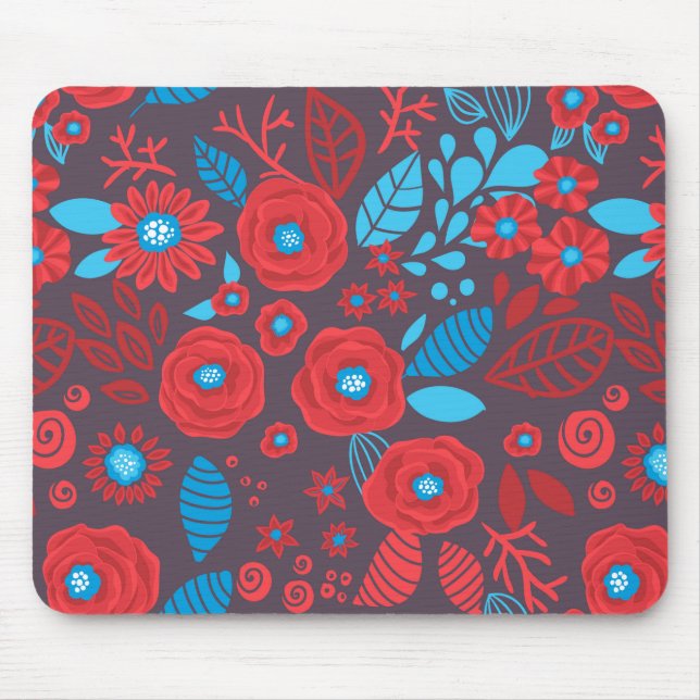 Blumenmuster der Doodle Mousepad (Vorne)