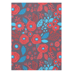 Blumenmuster der Doodle Tischdecke