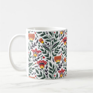 Blumenmuster der Folklorekunst Kaffeetasse