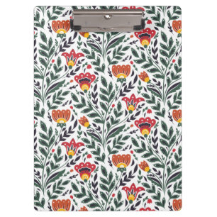 Blumenmuster der Folklorekunst Klemmbrett