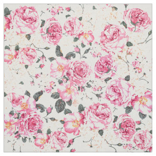 Blumenmuster der modernen Vintagen rosa schwarzen Stoff