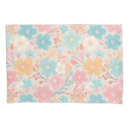 Blumenmuster der Pastelfeder 03 Kissenbezug