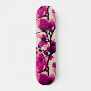 Blumenmuster der Süßkirsche Skateboard