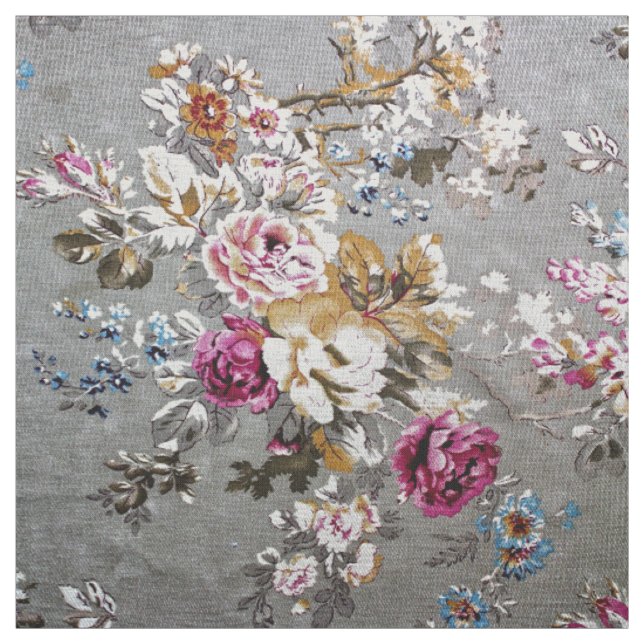 Blumenmuster der Vintagen rosa weißen Stoff (Muster)