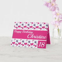 Blumenmuster-Design Fuscia Pink Geburtstag