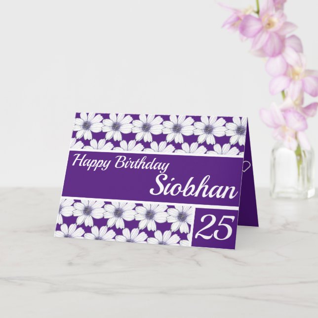 Blumenmuster-Design Lila Geburtstag Karte (Orchidee)