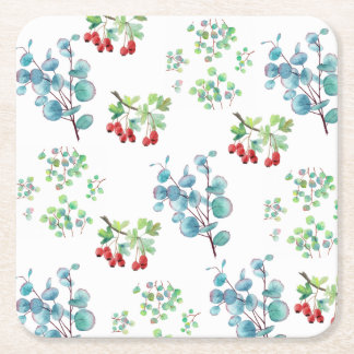 Blumenmuster-Design-Papieruntersetzer Rechteckiger Pappuntersetzer