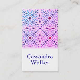 Blumenmuster Dolores Tiles Lila Visitenkarte