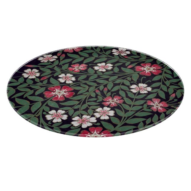 Blumenmuster durch J. Owen, 1863 Schneidebrett (Ecke)