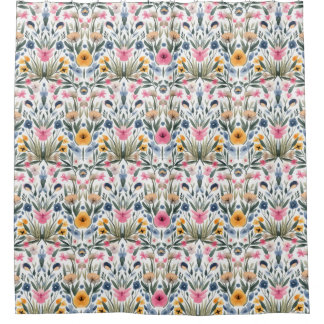 Blumenmuster Duschvorhang